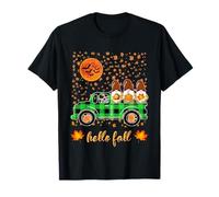 Hello Fall Halloween Gnomi Zucche Camion Autunno Albero Autunno Maglietta