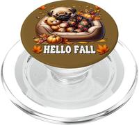 Hello Fall Pug Graphic For Women Men Kids Cute Autumn Dog PopSockets PopGrip per MagSafe