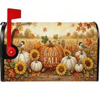 Hello Fall Pumpkins Harvest - Coperture magnetiche per cassetta postale | Girasole, involucri per cassette postali, uccello, raccolto, decorazione stagionale, accenti da cortile
