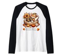 Hello Fall Puppy Lover Graphic for Corgi Mom Cute Autumn Maglia con Maniche Raglan