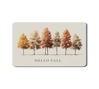 Hello Fall - Tappetino scolapiatti per bancone della cucina, tappetino scolapiatti in gomma assorbente con albero autunnale, tappetino scolapiatti rustico in pelle PU per cucina, bar, 30,5 x 50,8 cm