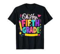 Hello Fifth Grade Boy Girl Teacher Back to School Maglietta