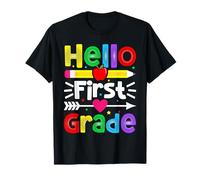 Hello First Grade Back To School 1st Day of 1st Grade Maglietta