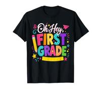 Hello First Grade Boy Girl Teacher Back to School Maglietta