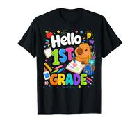 Hello First Grade Capybara Back To School Teacher Student Maglietta