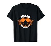 Hello First Grade Peace Occhiali da sole Scuola Insegnante Maglietta
