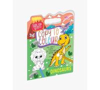 Hello Friend Books Carry Me! Copy to Colour Book: Dinosaurs- Copy Colouring Book with Die Cut Handle for Kids On the Go
