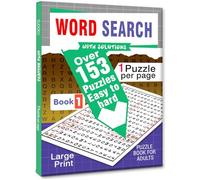 Hello Friend Books Word Search Puzzles Book with Solutions: 150+ Puzzles from Easy to Hard for Adults (Book 1)