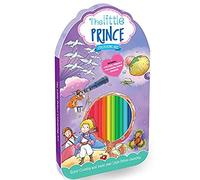 Hello Friend Little Prince Colouring Kit for Boys/Kids - A DIY Jumbo Colouring Activity Book Set with 32 Pages &12 Pencil Colours, 5yrs