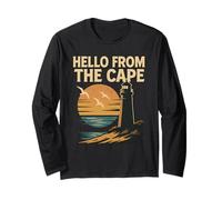 Hello From The Cape Camicia Vintage Faro Gabbiano Tramonto Maglia a Manica