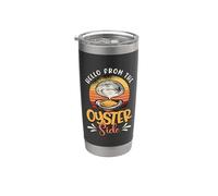 Hello From The Oyster Side Loves Festival dei frutti di mare dei crostacei Bicchiere termico in acciaio inox doppia parete
