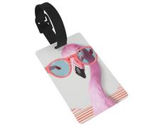 Hello Glasses - Etichette per bagagli con stampa fenicottero per valigie Etichette da viaggio carine e uniche etichette per valigie etichette per bagagli per donne e uomini