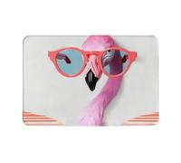 Hello Glasses - Tappeto antiscivolo da bagno con stampa fenicottero, grande, resistente, per soggiorno, ingresso, camera da letto, taglia unica