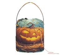 Hello Halloween e Autumn Pumpkin Yarn Storage Bag Crochet Borsa da viaggio con fori Conservazione da viaggio per porta aghi Accessorio per maglieria