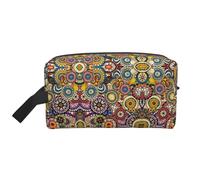 Hello Hawaii Print Storage Bag - Elegante borsa da toilette e cosmetici da viaggio, accessorio per viaggi, uso in palestra, Modello floreale di cerchi etnici, taglia unica