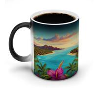 Hello Hawaii Tazza da caffè divertente che cambia colore tazza unica tazza sensibile al calore tazza da tè in ceramica stampa alla moda regalo novità per compleanno uomini donne