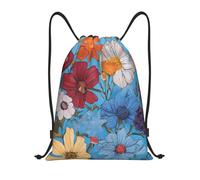 Hello Hawaii Titolo: Borsone leggero con coulisse, impermeabile, pieghevole, con tracolla regolabile, ideale per sport, yoga, viaggi e scuola, Nero , S