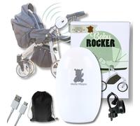 Hello Hippo - Culla automatica USB-C ricaricabile - Baby Rocker - Assistenza per il sonno per qualsiasi passeggino cane navicella, carrozzina - 3 velocità- Silenzioso, compatto, fissaggio universale