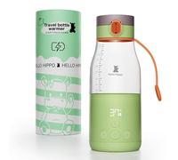 HELLO HIPPO® Premium Scaldabibero portatile, USB, 300 ml - senza fili, batteria - ideale per i viaggi - Riscalda latte/acqua - Graduazione /30ml - Temperatura regolabile 37 a 50°C + mantiene