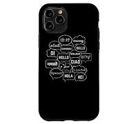 Hello in many Languages Translator Globetrotter Polyglot Custodia per iPhone 11 Pro