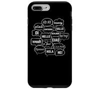 Hello in many Languages Translator Globetrotter Polyglot Custodia per iPhone 7 Plus/8 Plus