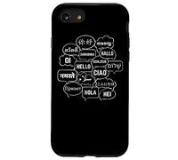 Hello in many Languages Translator Globetrotter Polyglot Custodia per iPhone SE (2020) / 7/8