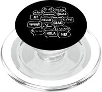 Hello in many Languages Translator Globetrotter Polyglot PopSockets PopGrip per MagSafe