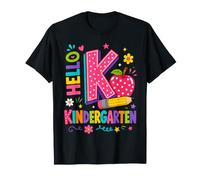 Hello Kindergarten Back To School Kinder Teacher Student Maglietta