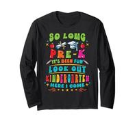 Hello Kindergarten So Long Pre K Graduation Ritorno a scuola Maglia a Manica