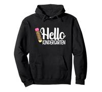 Hello Kindergarten Teacher Leopard Pencil Torna a Scuola Felpa con Cappuccio