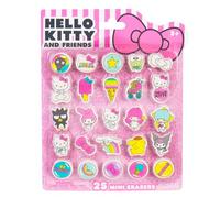 Hello Kitty® and Friends 25 mini gomme da cancellare, include graziose gomme Sanrio con My Melody, Cinnamoroll, Keroppi, Chococat, Pompompurin e altro, Kawaii Sanrio Merch, forniture per ufficio e