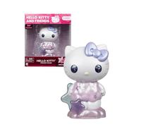 Hello Kitty and Friends - Hello Kitty da 10 cm Serie Premier Effetto Metal, Altamente Dettagliato, Occhi Luccicanti, Effetto Glittarato sui Simboli, Per Collezionisti e Bambini dai 3 Anni