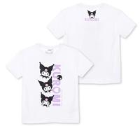 Hello Kitty And Friends Kuromi My Melody Cinnamoroll T Shirt Bambina 100% Cotone Manica Corta Licenza Ufficiale Maglietta Estiva Modello Classico o Crop Top 3-14 Anni [16026 Bianco - 8 Anni]