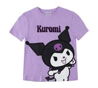 Hello Kitty And Friends Kuromi My Melody Cinnamoroll T Shirt Bambina 100% Cotone Manica Corta Licenza Ufficiale Maglietta Estiva Modello Classico o Crop Top 3-14 Anni [3234 Viola - 6 Anni]