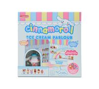 Playset Cinnamoroll Ice Cream Parlour 40+ Stickers and 6 cm Figurine | 3D Casa Ristorante Adesivi Riutilizzabili | Kawaii Foodcourt Sticker House | Comansi