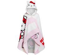 Hello Kitty Asciugamano con cappuccio con cappuccio 3D, poncho per ragazze, in cotone, telo da spiaggia, asciugamano da bagno, accappatoio