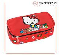 HELLO KITTY ASTUCCIO OVALE ORGANIZZATO - PORTAPENNE PER SCUOLA