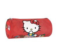 HELLO KITTY - Astuccio Tombolino Ufficiale Hello Kitty, Leggero e Compatto, con Pratica Chiusura a Zip, Ideale per Penne, Matite e Cancelleria, 22x8 cm diametro