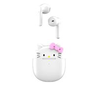 Hello Kitty Auricolari wireless Bluetooth con custodia di ricarica, microfono integrato, facile da abbinare, design Hello Kitty carino, bianco e rosa, perfetti per bambini, adolescenti e fan Hello
