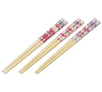 Hello Kitty Bamboo Chopsticks Set - 3 Pairs- 6.5 Inch Natural Bamboo- Lightweight & Durable