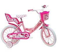 Hello Kitty, Bicicletta Bambina, Colore Bianco Fuxia, Misura 16"