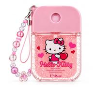 Hello Kitty Body Mist 35 ml, profumo di pesca, spray per il corpo con profumo, spray per il corpo Sanrio, vegano, dermatologicamente testato, compatto, con ciondolo di perle