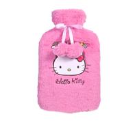 Hello Kitty - Borsa dell'acqua calda con morbida fodera in pelliccia sintetica, certificata BS1970, a prova di perdite, in gomma naturale, per crampi, sollievo dal dolore e calore invernale, grande