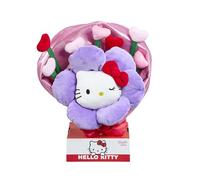 Grandi Giochi Hello Kitty Bouquet - Bouquet Di Peluche Hello Kitty, Alto 28 Cm Morbido, Composizione Di Cuori E Hello Kitty, Ottima Idea Regalo Per Appassionati Dai 10 Mesi