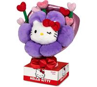 Grandi Giochi Hello Kitty Bouquet - Bouquet Di Peluche Hello Kitty, Alto 28 Cm Morbido, Composizione Di Cuori E Hello Kitty, Ottima Idea Regalo Per Appassionati Dai 10 Mesi
