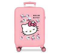 Sanrio Hello Kitty Bows Rosa Valigia da Cabina 38x55x20 cm Rigido ABS Lucchetto a Combinazione Laterale 35L 2.5kg 4 Doppie Ruote