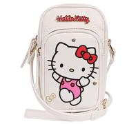 Hello Kitty Bustina, borsetta piccola con tracolla regolabile, borsetta mini, bianca 18x6x12 cm