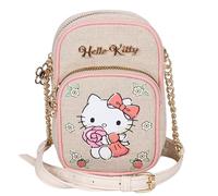 Hello Kitty Bustina in LINO, borsetta piccola con tracolla regolabile, mini borsetta GIOVANI 17x5x12 cm (Hello Kitty Lino)