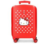 Hello Kitty Castle of Valigia da cabina rossa 33 x 50 x 20 cm rigida ABS Chiusura a combinazione laterale 28,4 L 2 kg 4 ruote doppie bagaglio a mano, rosso, 33x50x20 cms, Valigia cabina