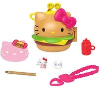 Hello Kitty Cofanetto Risto-Hamburger con 2 Mini Personaggi, Blocco per Appunti e Accessori, Giocattolo per Bambini 3+Anni,GVB28